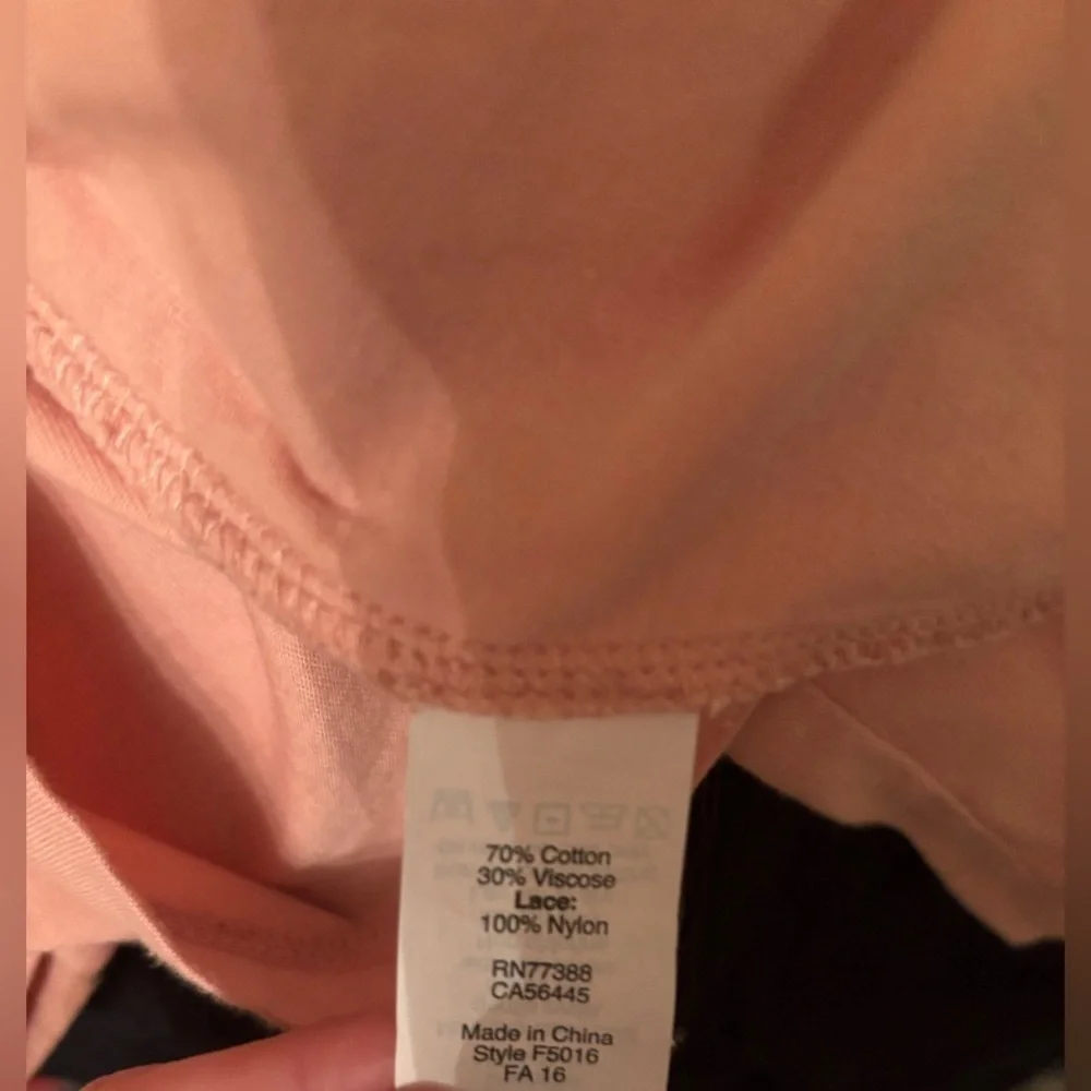 J. Crew Pink‎ Lace Overlay 3/4 Sleeve Scalloped Hem Blouse Top/blouse Size XS